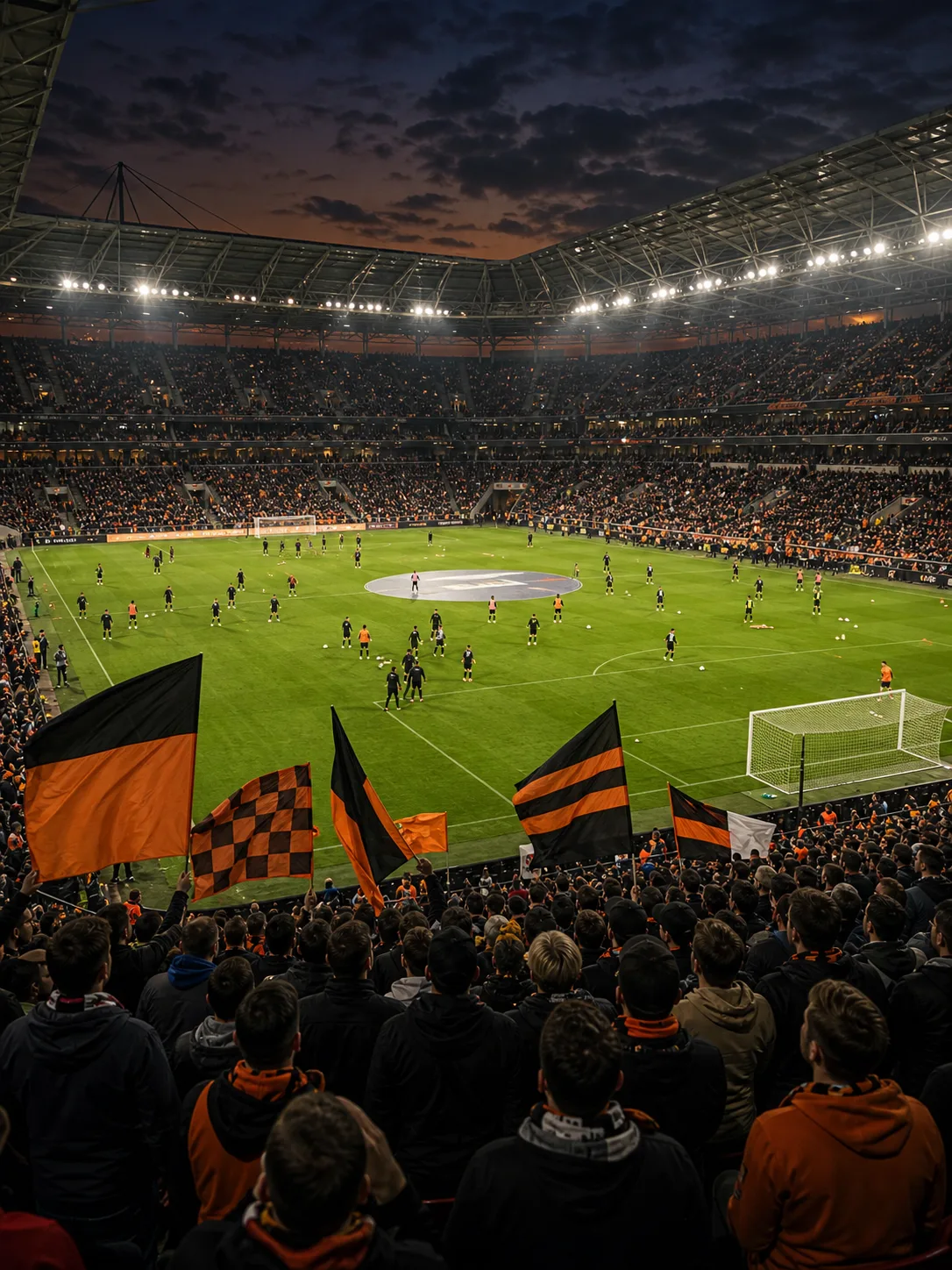 Läktare och plan inför kommande match i Europa League
